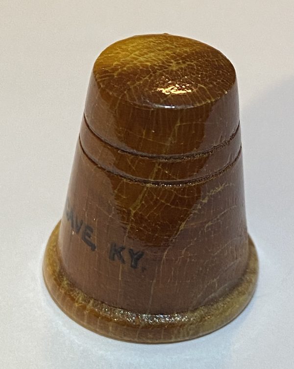 Mammoth Cave Kentucky Wood Souvenir Thimble - Thimblelina.com