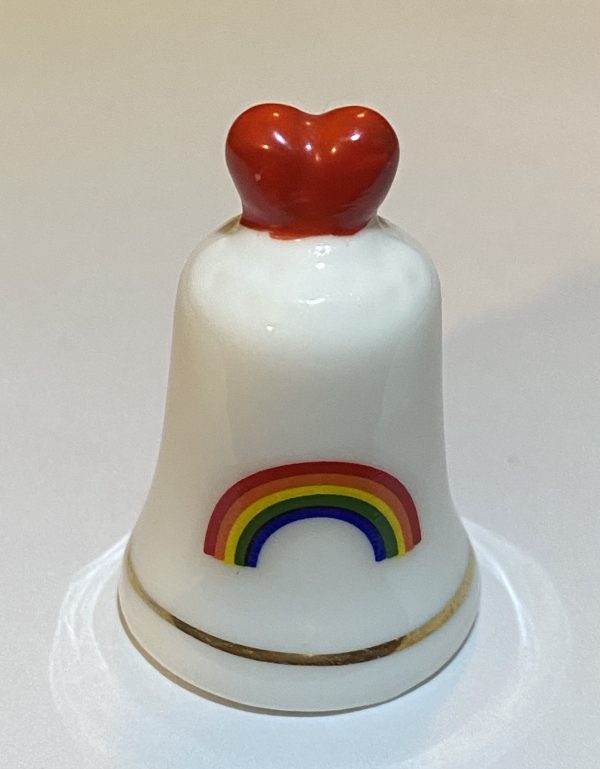 Love The Rainbow Porcelain Souvenir Thimble - Thimblelina.com