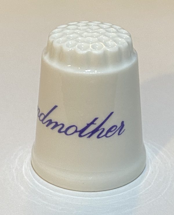 GRANDMOTHER House of Goebel W. Germany Porcelain Thimble - Thimblelina.com