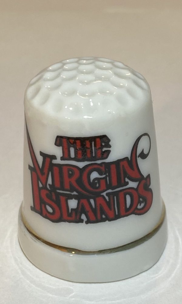 The Virgin Islands Porcelain Souvenir Thimble - Thimblelina.com