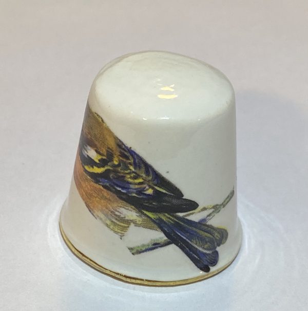 Red Bellied Bird Porcelain Thimble - Thimblelina.com