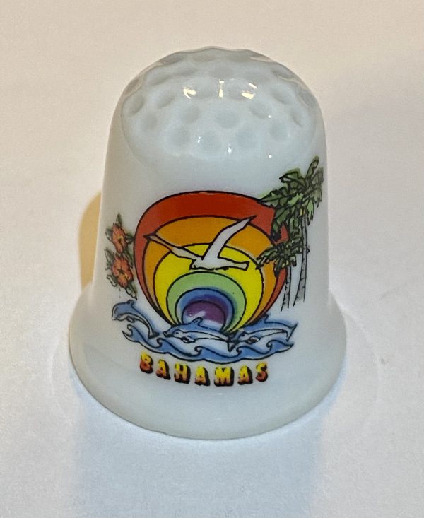 Bahamas Porcelain Souvenir Thimble - Thimblelina.com