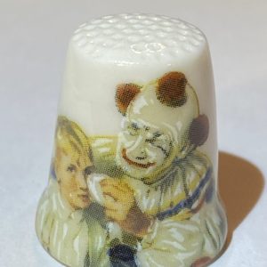 Norman Rockwell The Runaway Ellard Porcelain Souvenir Thimble - Thimblelina.com