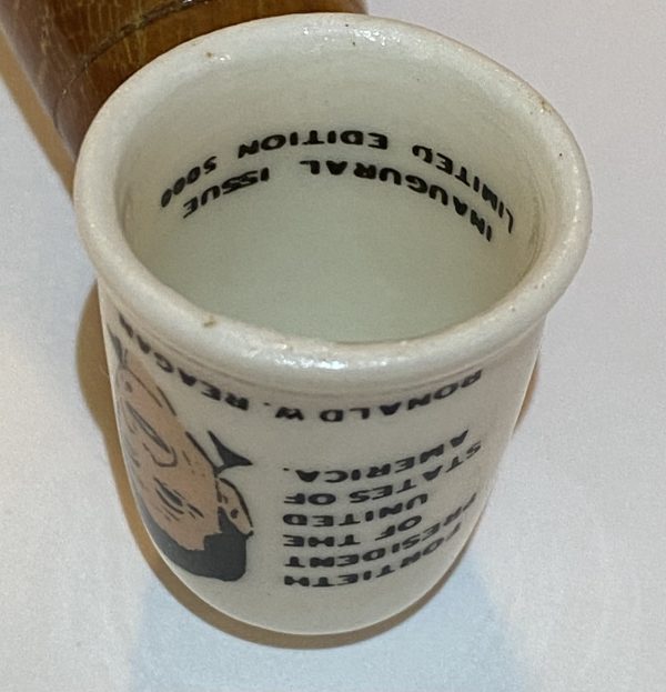 Ronald W. Reagan Porcelain Inauguration Souvenir Thimble - Thimblelina.com