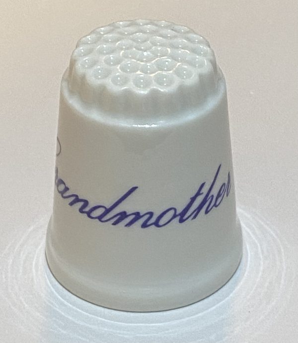 GRANDMOTHER House of Goebel W. Germany Porcelain Thimble - Thimblelina.com