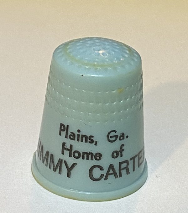 Plains Georgia Home of Jimmy Carter Plastic Souvenir Thimble - Thimblelina.com