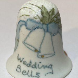 Wedding Bells Heirloom Editions Handpainted Thimble - Thimblelina.com