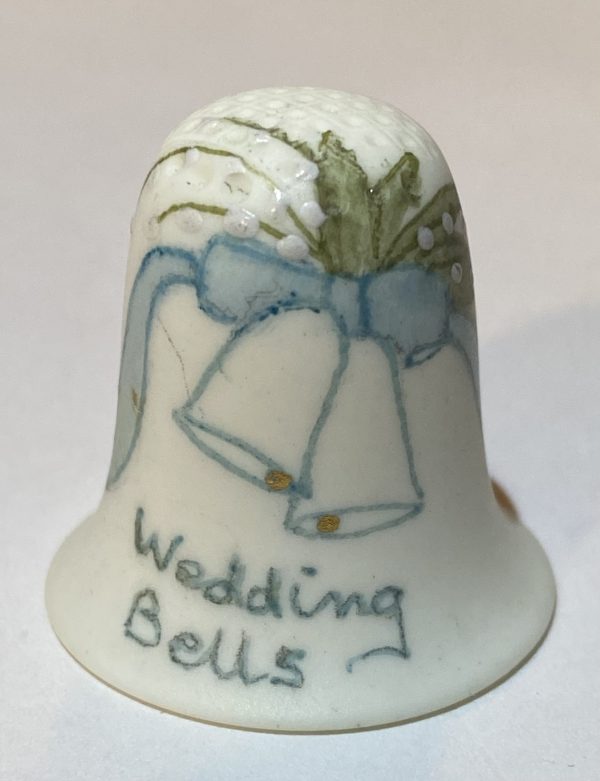 Wedding Bells Heirloom Editions Handpainted Thimble - Thimblelina.com