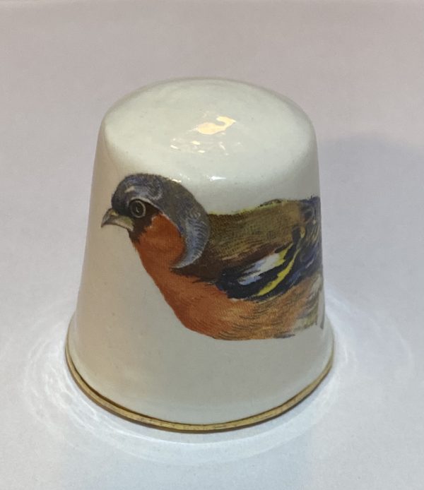 Red Bellied Bird Porcelain Thimble - Thimblelina.com