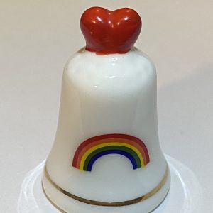 Love The Rainbow Porcelain Souvenir Thimble - Thimblelina.com