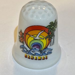 Bahamas Porcelain Souvenir Thimble - Thimblelina.com