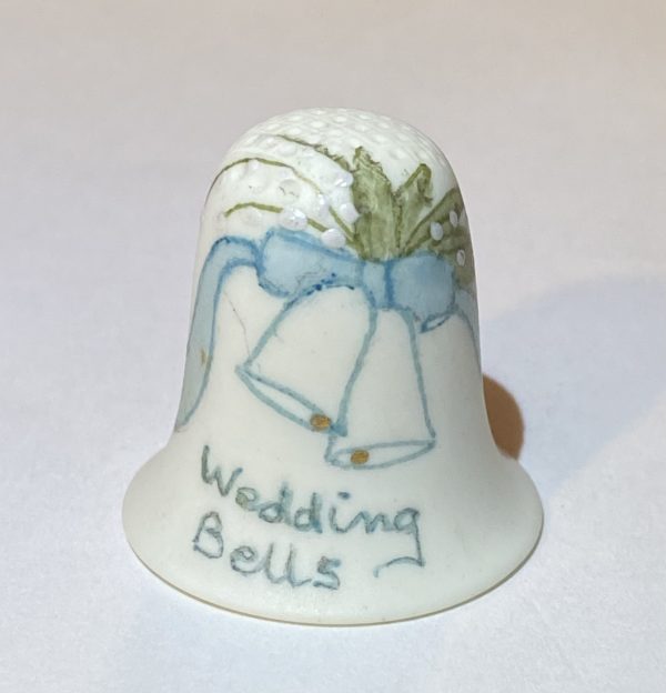 Wedding Bells Heirloom Editions Handpainted Thimble - Thimblelina.com