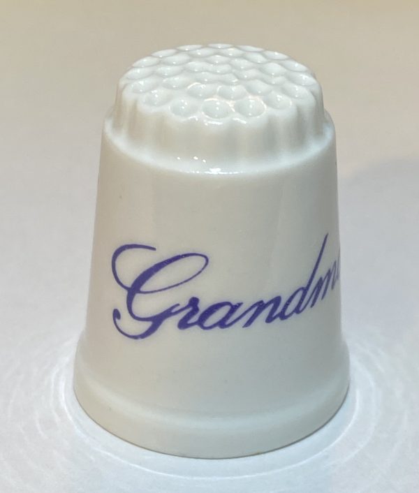 GRANDMOTHER House of Goebel W. Germany Porcelain Thimble - Thimblelina.com