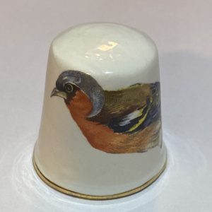 Red Bellied Bird Porcelain Thimble - Thimblelina.com