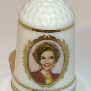 Nancy Reagan 1978 Franklin Mint Fine Bone China Thimble - Thimblelina.com